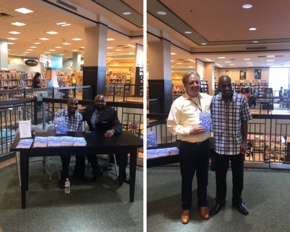 Garner at his first book signing at Barnes & Noble in Wauwatosa on September 23, 2017
